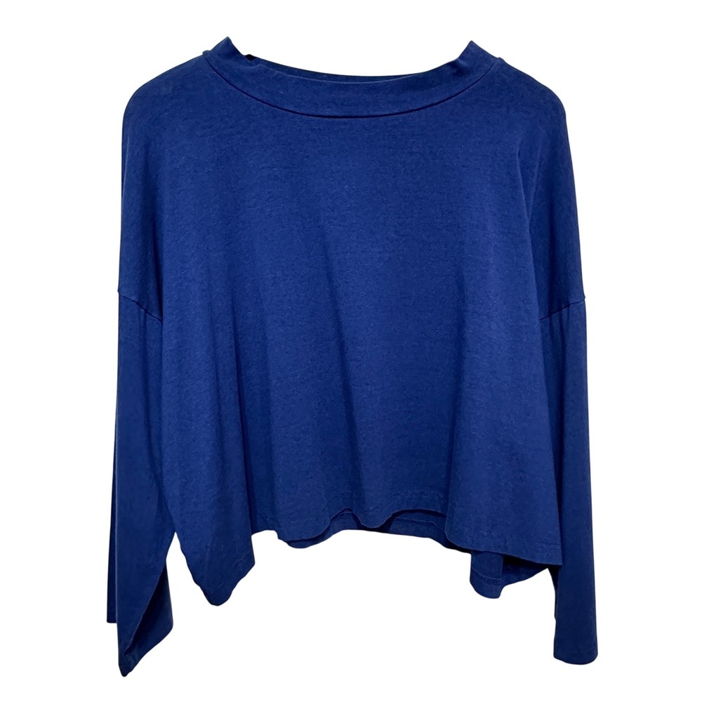 Bryn Walker Crop Swing Top Womens M‎ Long Sleeve Mock Neck Bamboo Organic Cotton